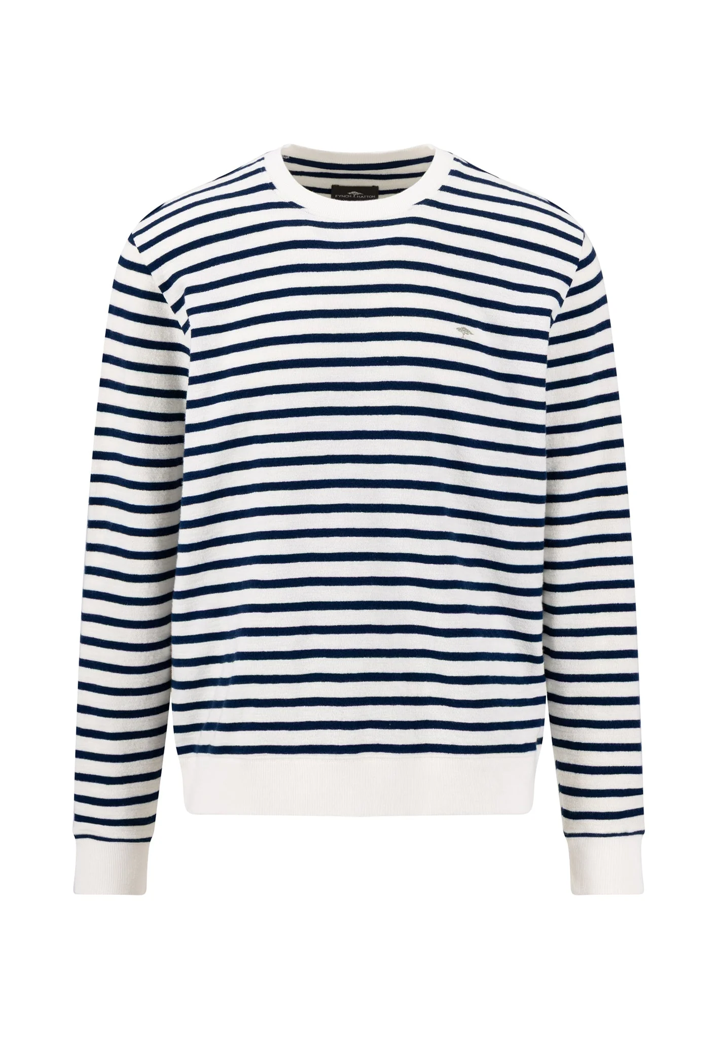 Sweatshirt aus Baumwolle mit Streifenmuster