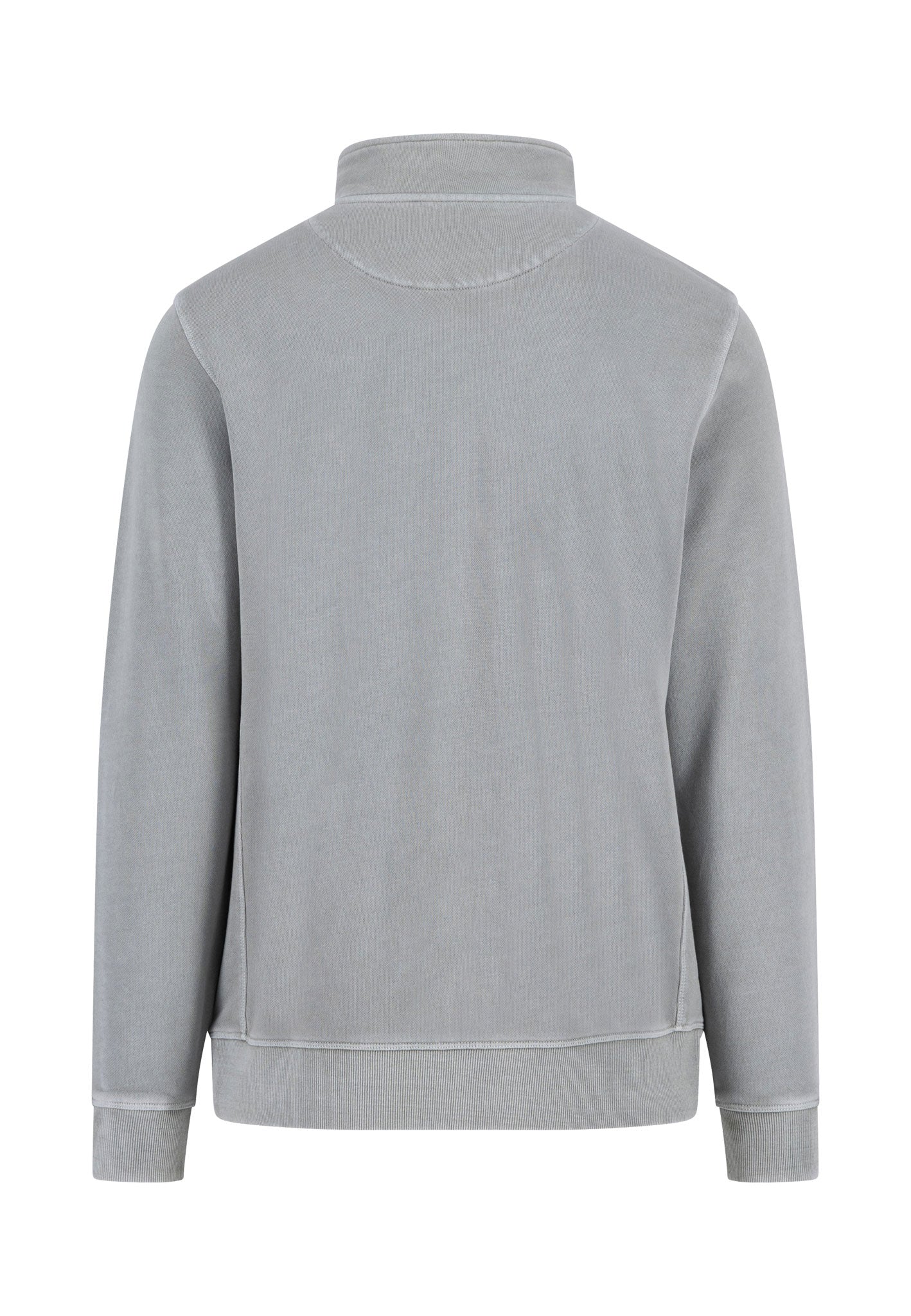 Sweatshirt aus Baumwolle mit Troyerkragen und Reißverschluss - Image 4