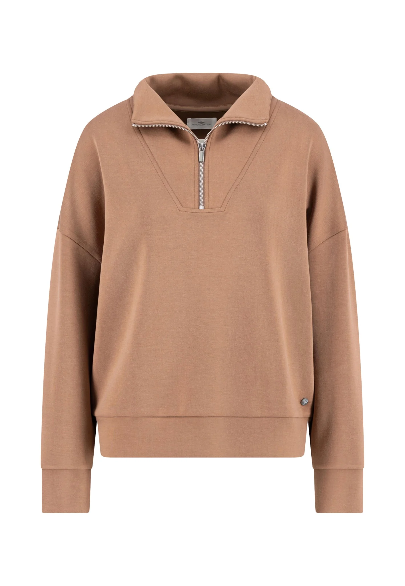 Sweatshirt aus Viskose-Mix mit Zipper und Stehkragen - Image 11
