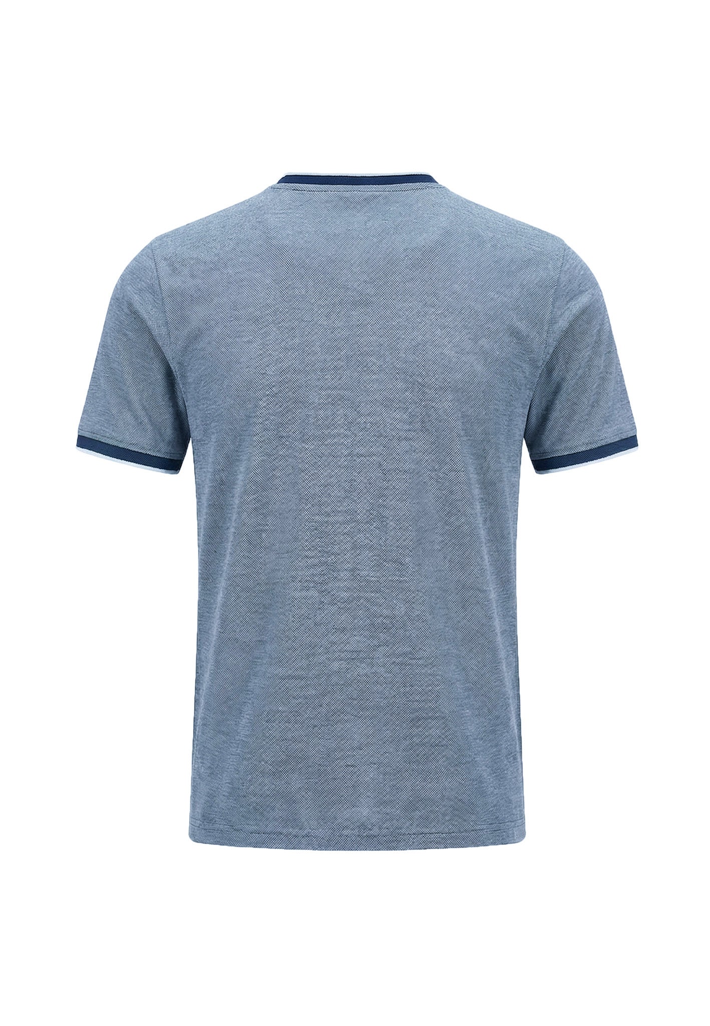 T-Shirt aus Baumwolle mit Kontrastabschlüssen und Rundhalsausschnitt - Image 14