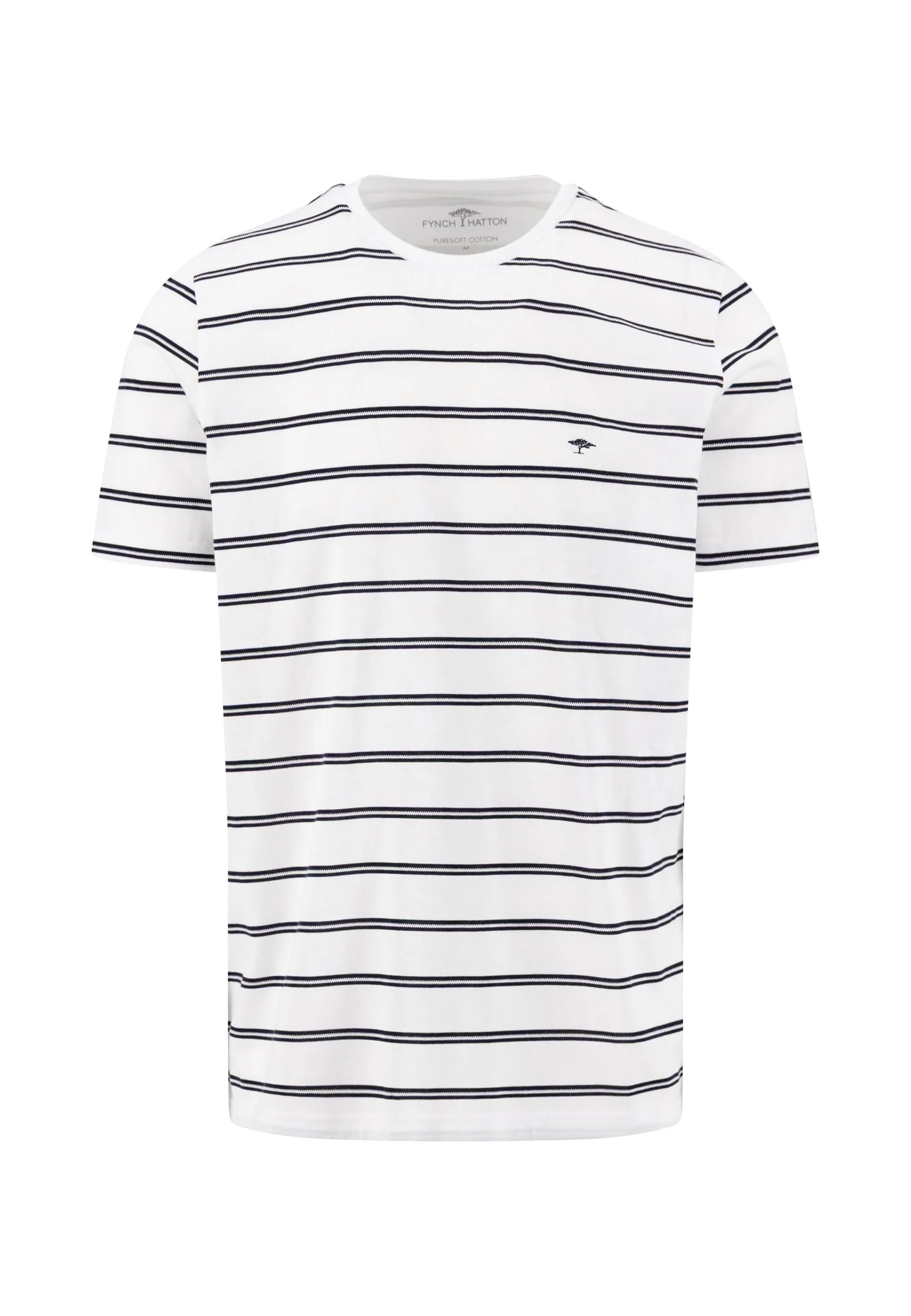T-Shirt aus Baumwolle mit Streifenmuster und Rundhalsausschnitt - Image 14