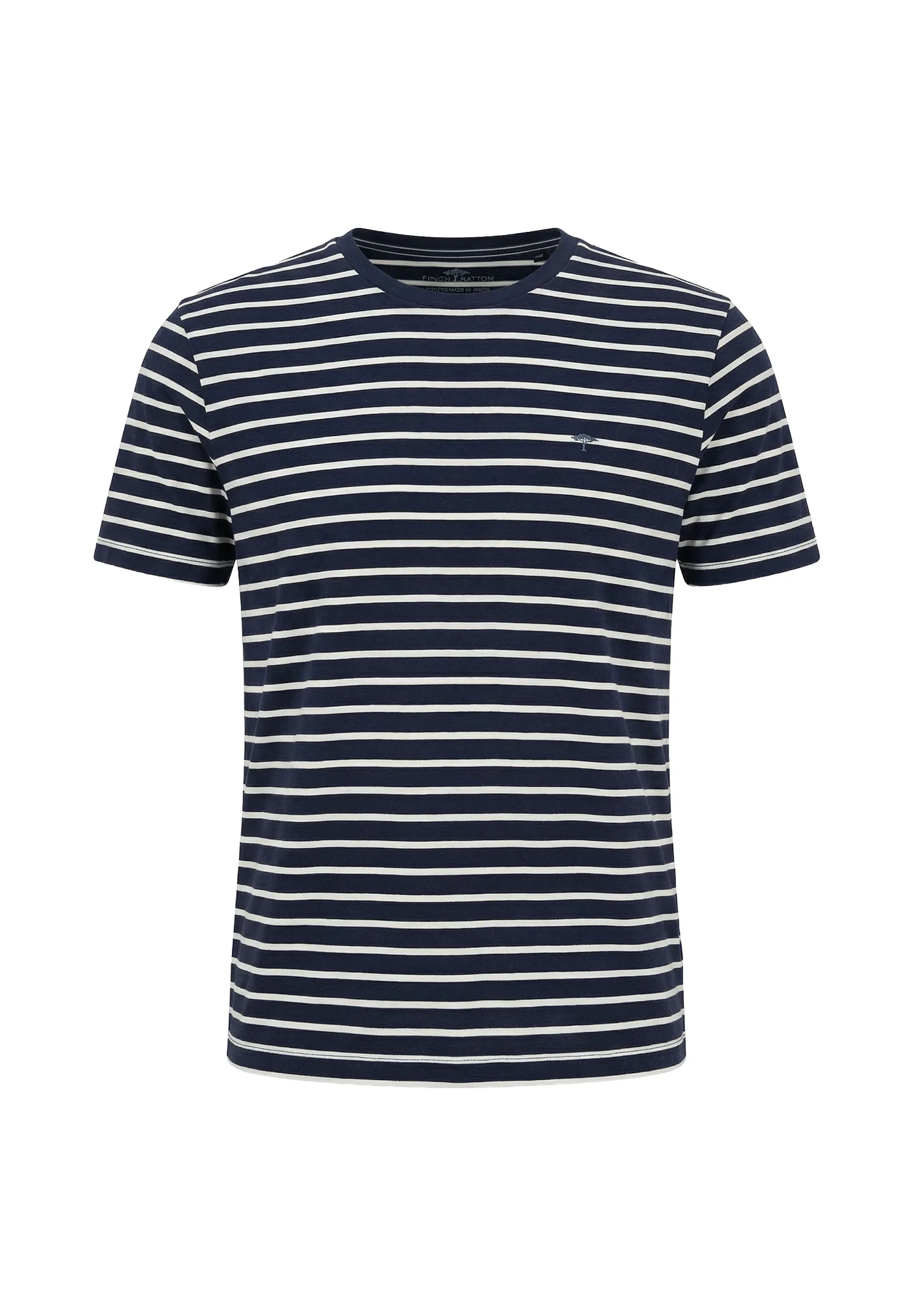 T-Shirt aus Baumwolle mit Streifenmuster und Rundhalsausschnitt - Image 14