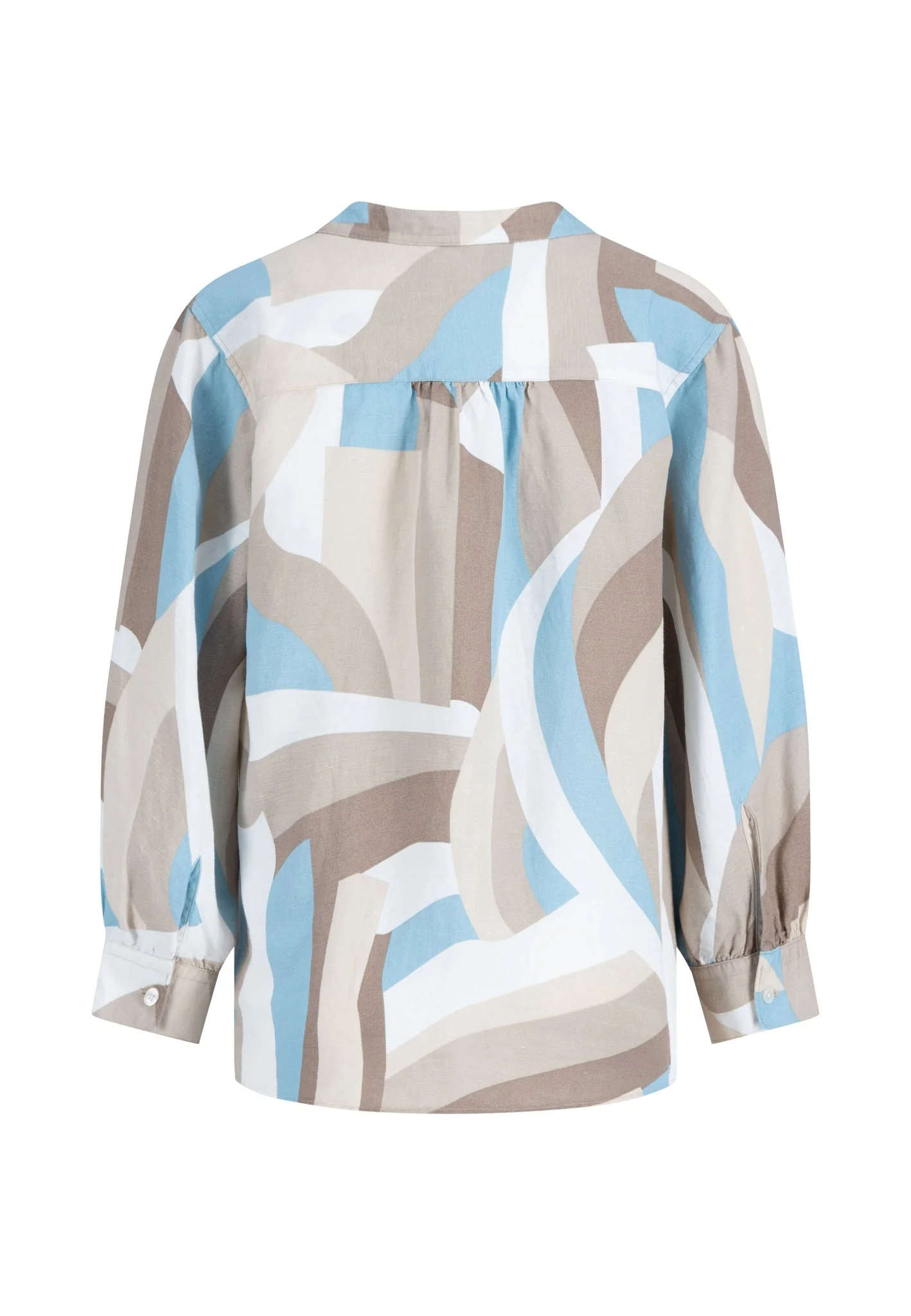 Tunika Bluse aus Leinen-Viskose-Mix mit Alloverprint - Image 2